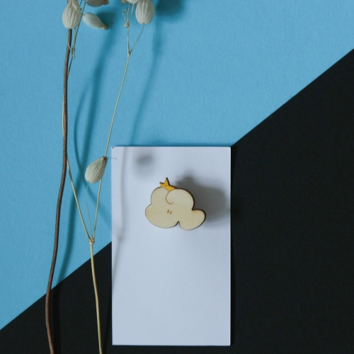 Broche nuage étoilé