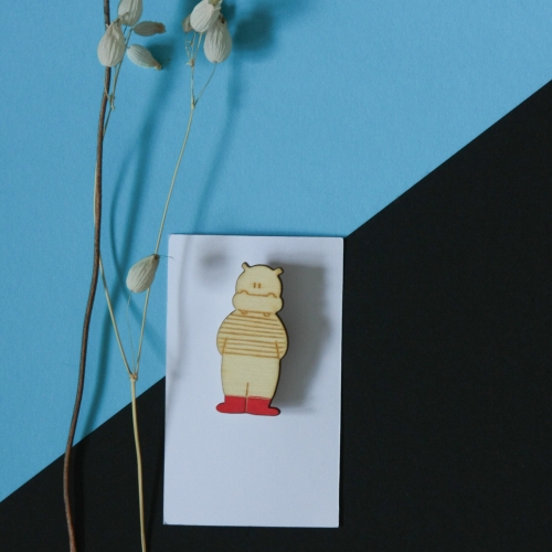 Broche hippopotame
