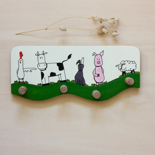 Patère animaux de la ferme - 1