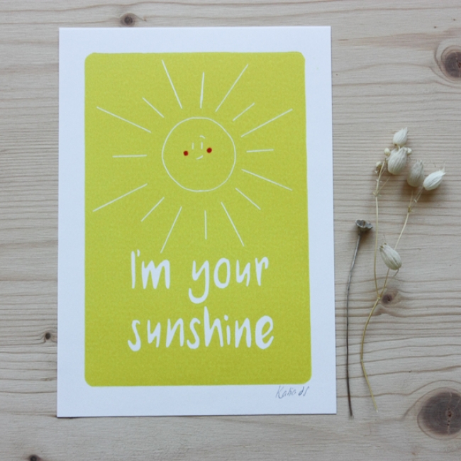 Linogravure - I'm your sunshine